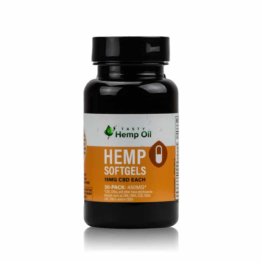 Tasty Hemp Oil – CBD Softgels 30 Count (450mg CBD)